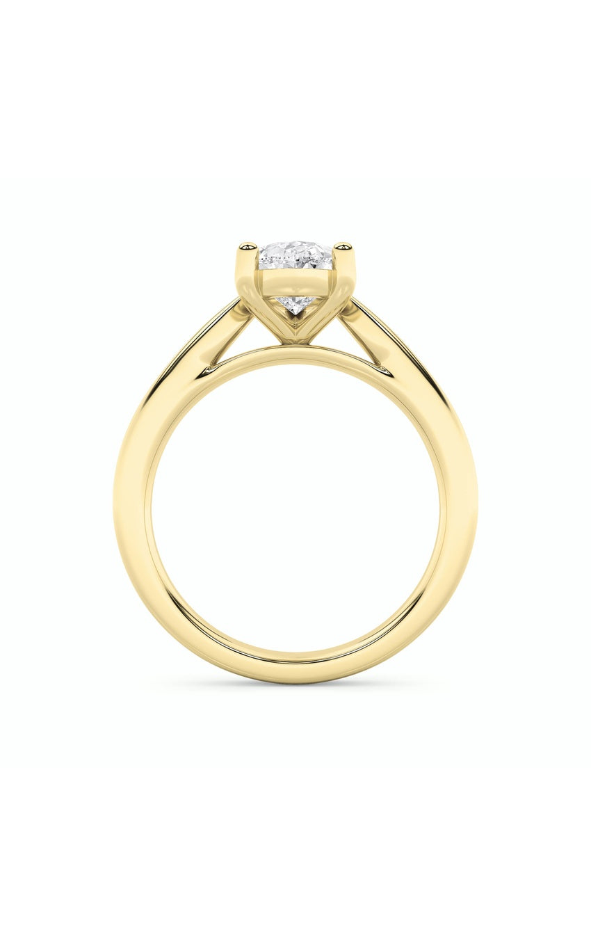 2Cttw Pear Shaped Lab Grown Diamond (F/VS) Classic Shank Solitaire Engagement Ring in 14K Gold