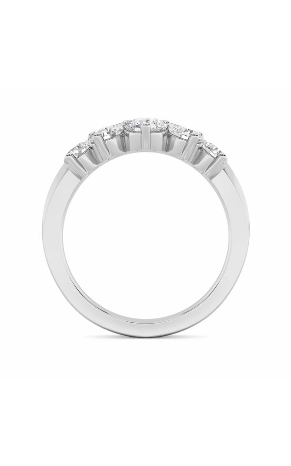 1Cttw Round Shaped Lab Grown Diamond (F/VS) Fancy Contour Ring in 14K Gold
