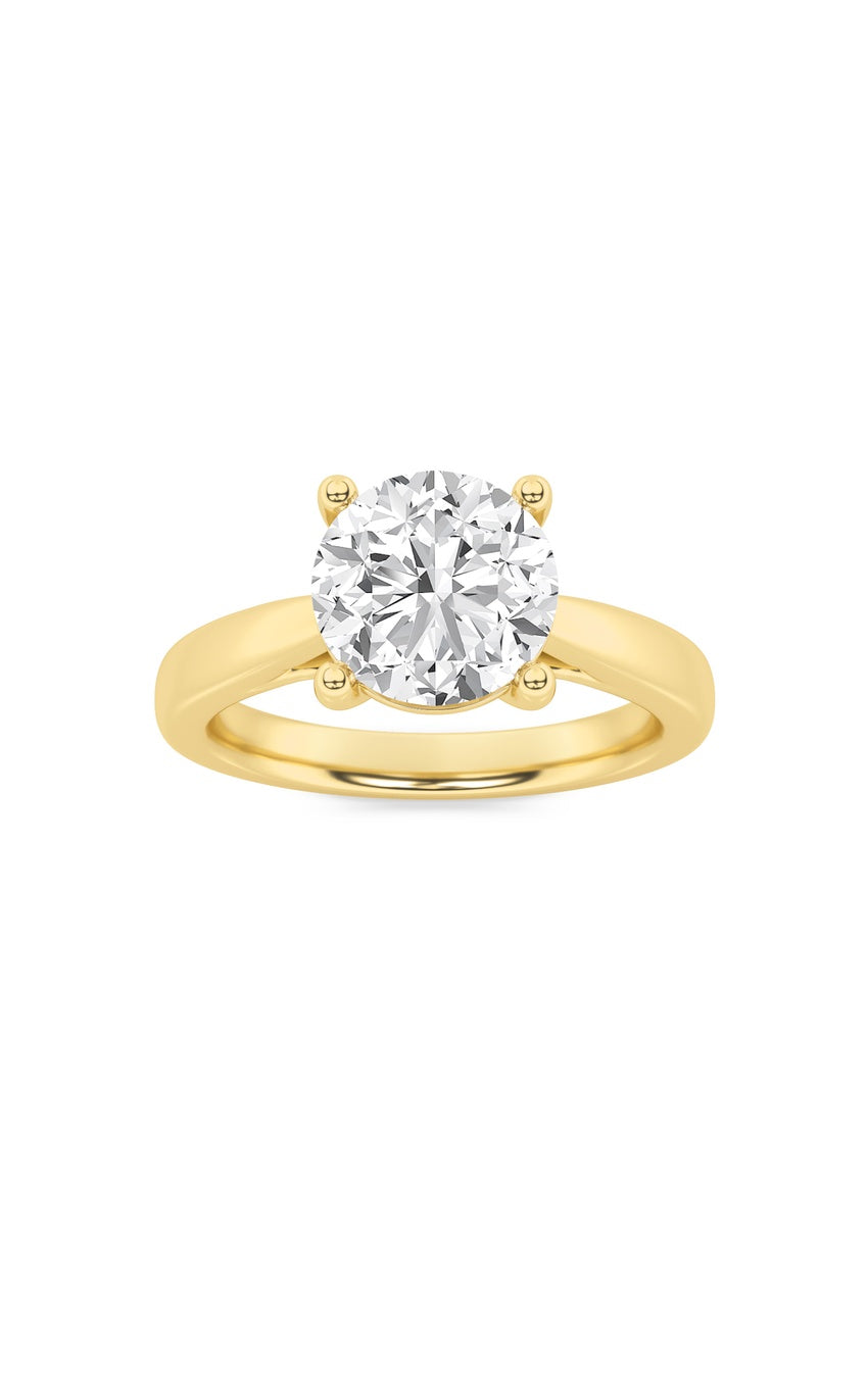 1Cttw Round Shaped Lab Grown Diamond (F/VS) Insert Jacket Ring in 14K Gold