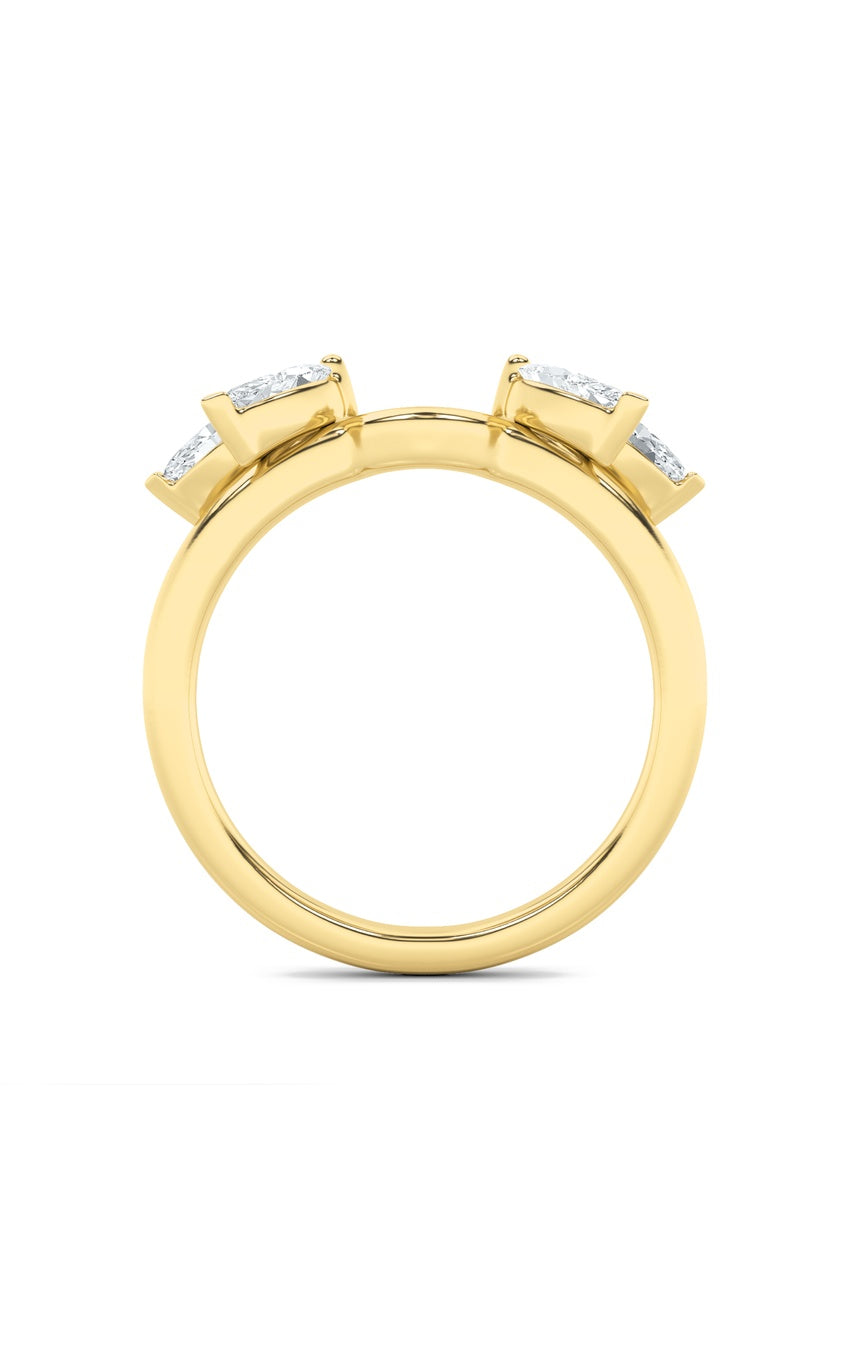 1Cttw Marquise Shaped Lab Grown Diamond (F/VS) Wrap Ring in 14K Gold