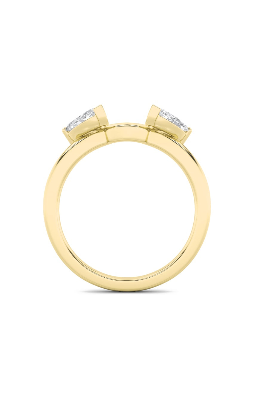 1Cttw Marquise Shaped Lab Grown Diamond (F/VS) Wrap Ring in 14K Gold