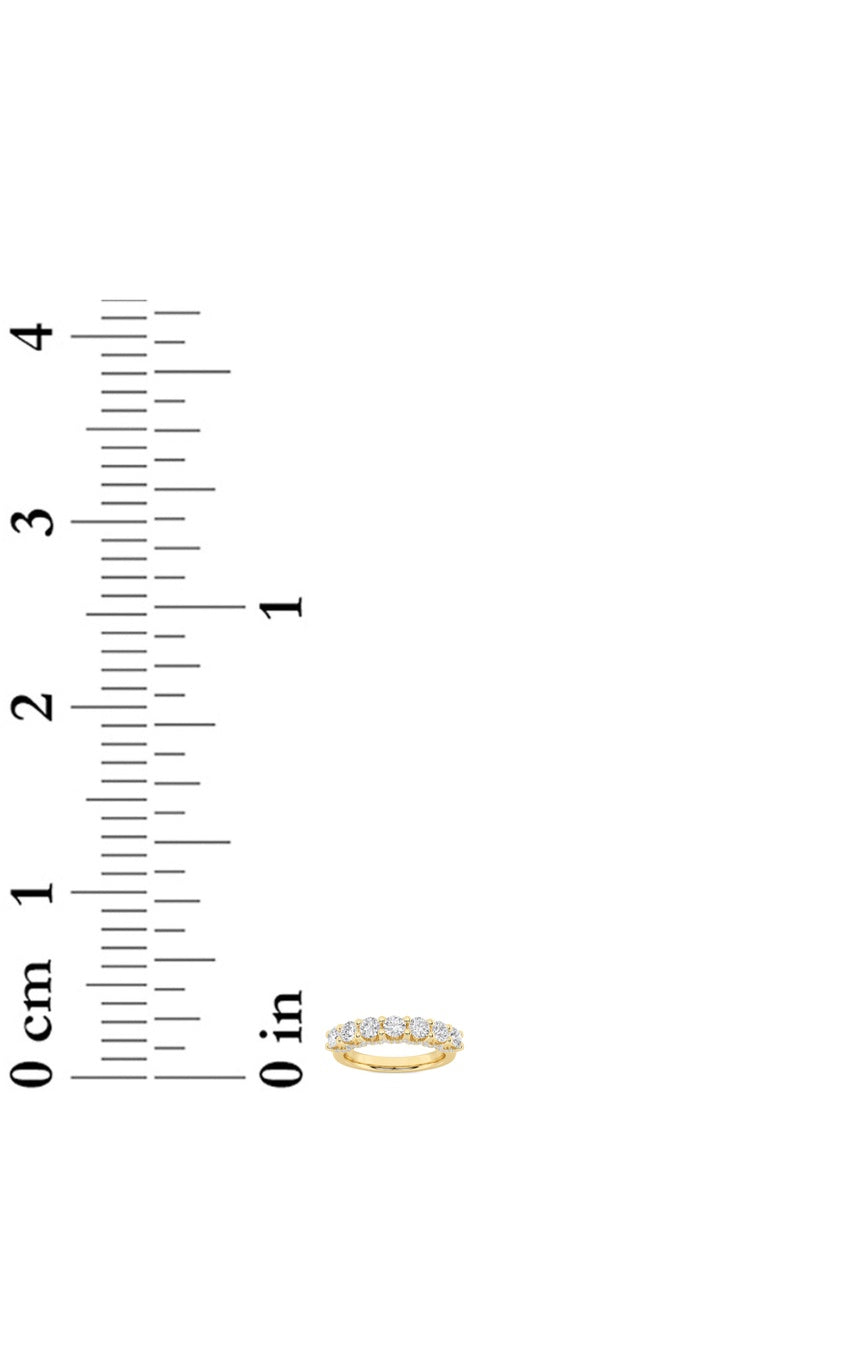1Cttw Round Shaped Lab Grown Diamond (F/VS) Accented Double Halo Set of Band and  Ring in 14K Gold