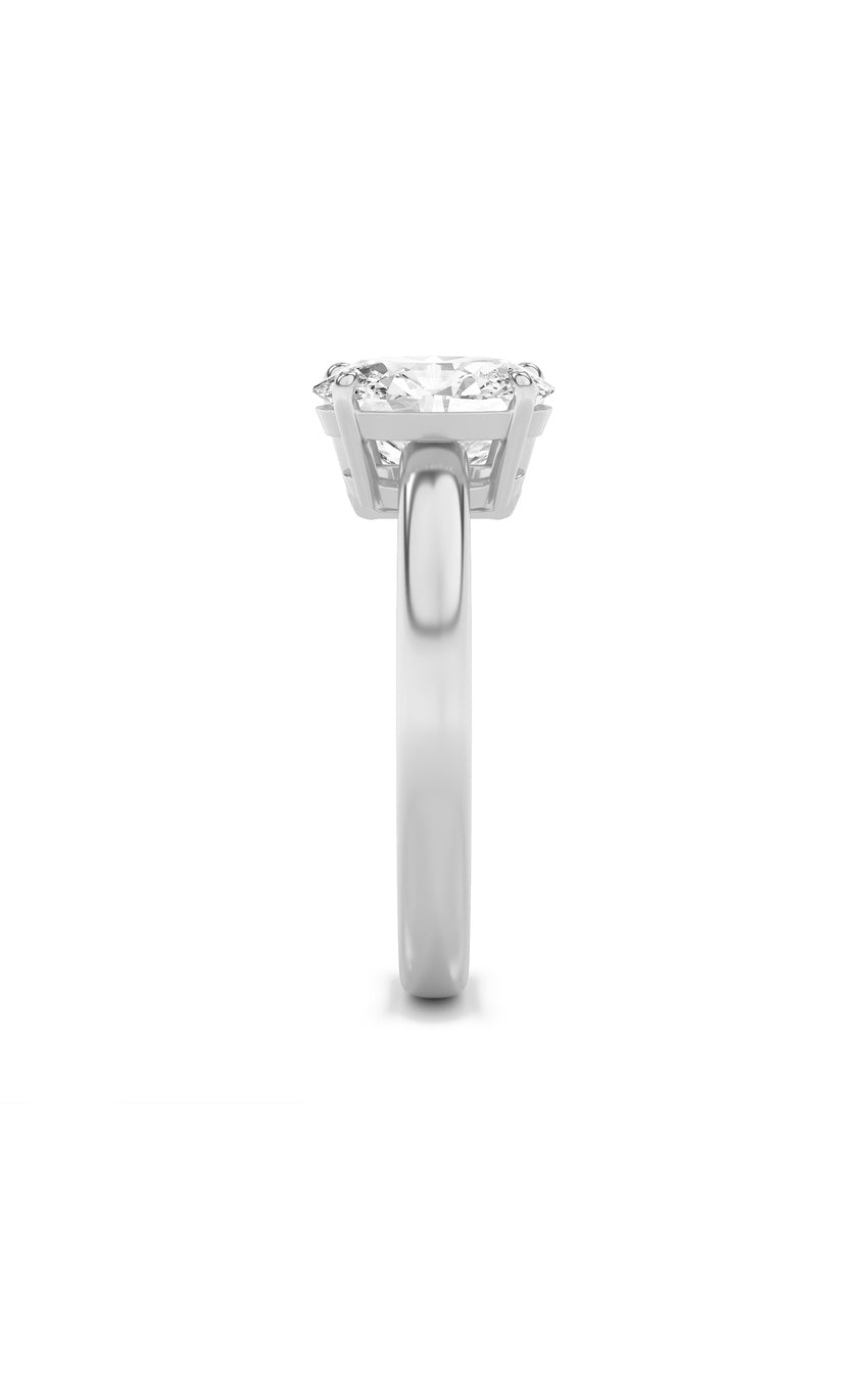 3Cttw Emerald Shaped Lab Grown Diamond (F/VS) Toi et Moi Engagement Ring in 14K Gold