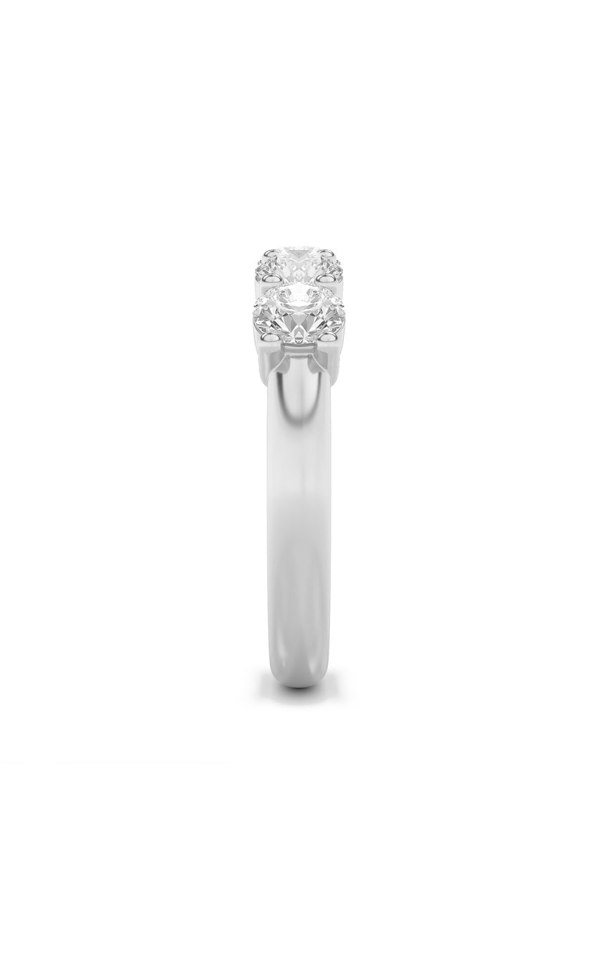 1.5Cttw Round Shaped Lab Grown Diamond (F/VS) Five Stone Band Ring in 14K Gold