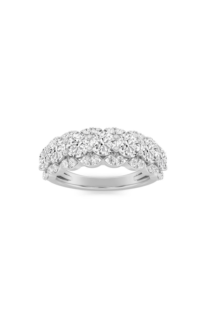2Cttw Round Shaped Lab Grown Diamond (F/VS) Multi Stone Band Ring in 14K Gold