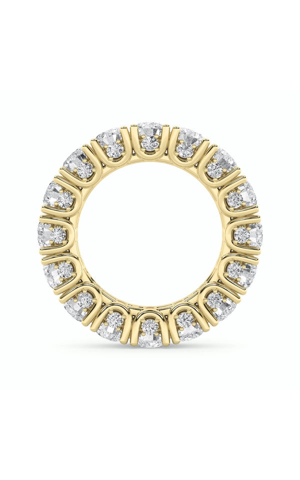 7Cttw Round Shaped Lab Grown Diamond (F/VS) Eternity Band Ring in 14K Gold
