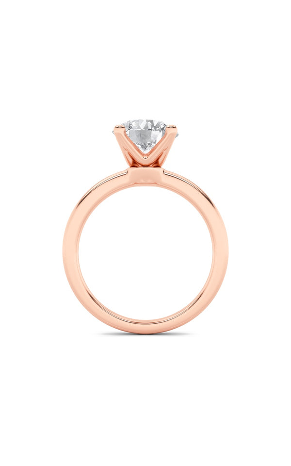 2Cttw Round Shaped Lab Grown Diamond (F/VS) Classic Solitaire Engagement Ring in 14K Gold