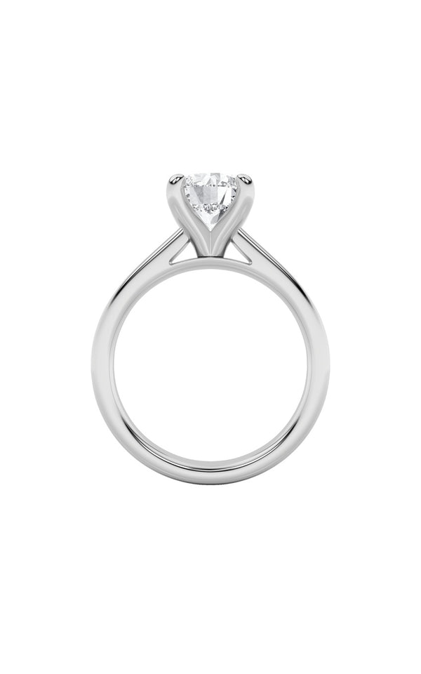 2Cttw Round Shaped Lab Grown Diamond (E/VS) Classic Solitaire Engagement Ring in 14K Gold