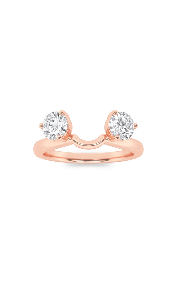 1Cttw Round Shaped Lab Grown Diamond (F/VS) Wrap Ring in 14K Gold