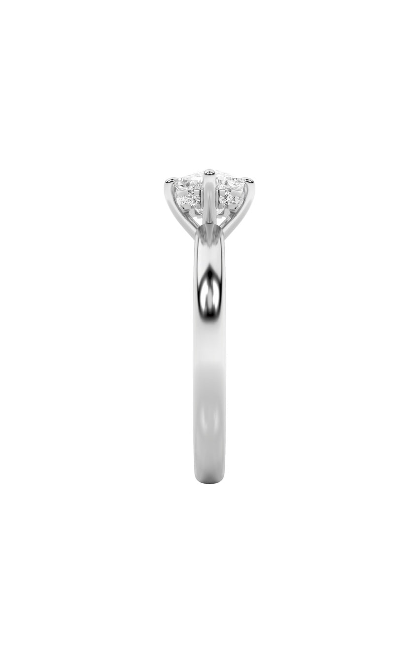 1.5Cttw Elongated Cushion Shaped Lab Grown Diamond (F/VS) East West Solitaire Ring in 14K Gold