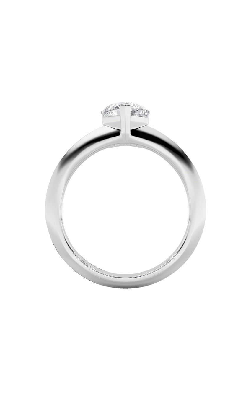 1Cttw Heart Shaped Lab Grown Diamond (F/VS) Heart Shaped Ring in 14K Gold