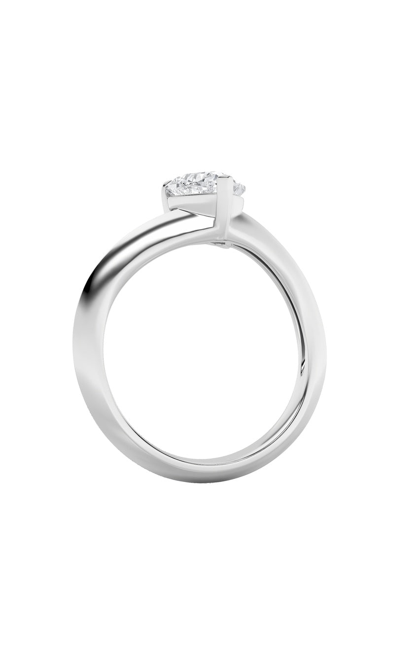 1Cttw Heart Shaped Lab Grown Diamond (F/VS) Heart Shaped Ring in 14K Gold