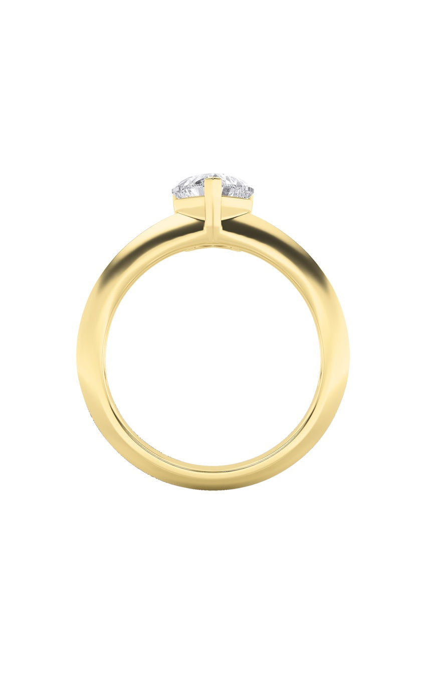 1Cttw Heart Shaped Lab Grown Diamond (F/VS) Heart Shaped Ring in 14K Gold