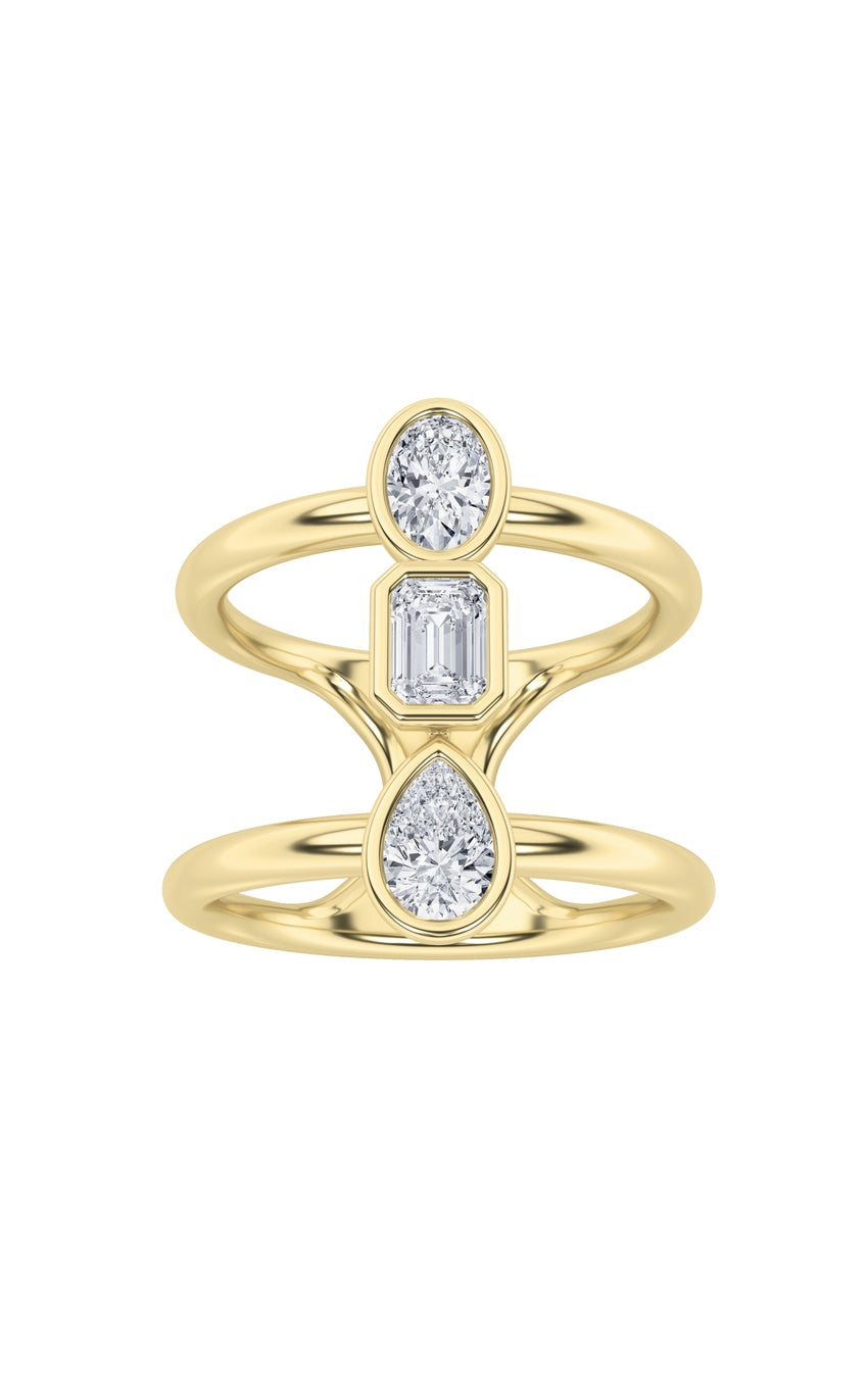 Silver, 14K Yellow Gold Ring KJ40033R.MX-0.75-62G