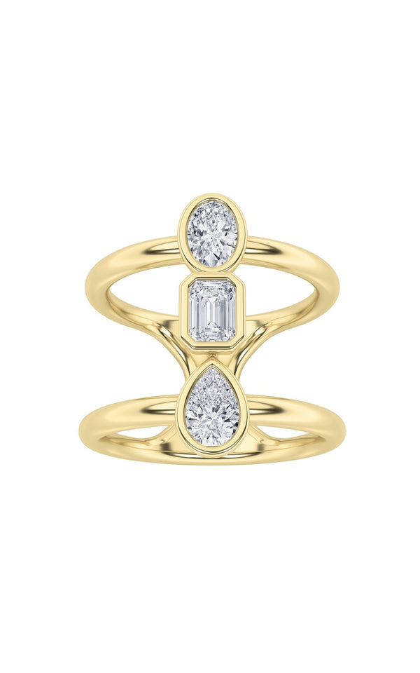 Silver, 14K Yellow Gold Ring KJ40033R.MX-0.75-62G
