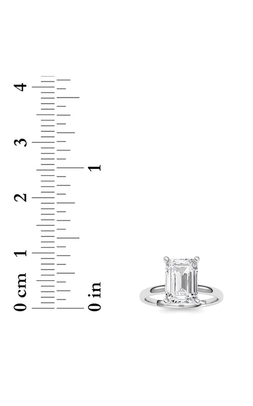 2Cttw Emerald Shaped Lab Grown Diamond Classic Solitaire Ring in 14K Gold (F/VS)