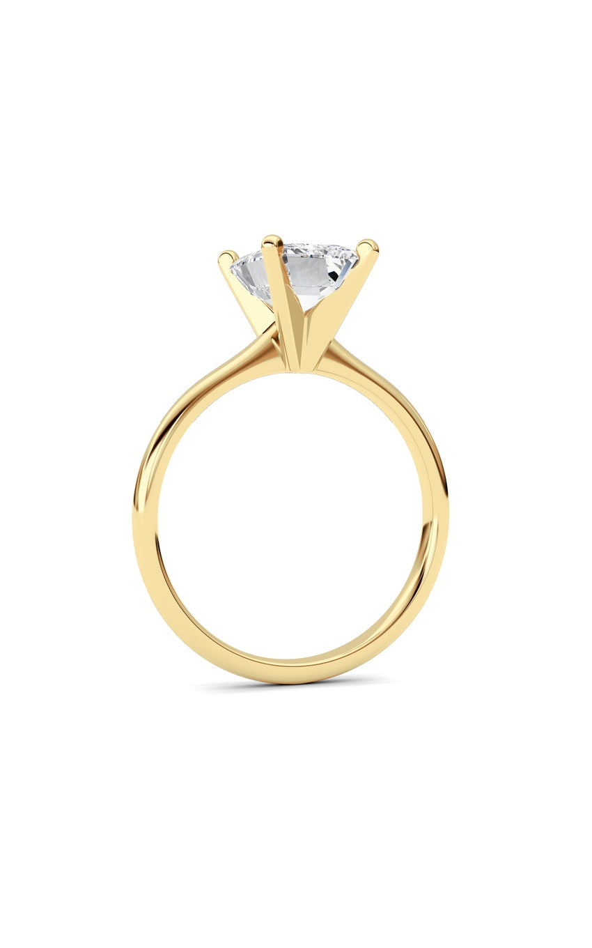 2Cttw Emerald Shaped Lab Grown Diamond Classic Solitaire Ring in 14K Gold (F/VS)