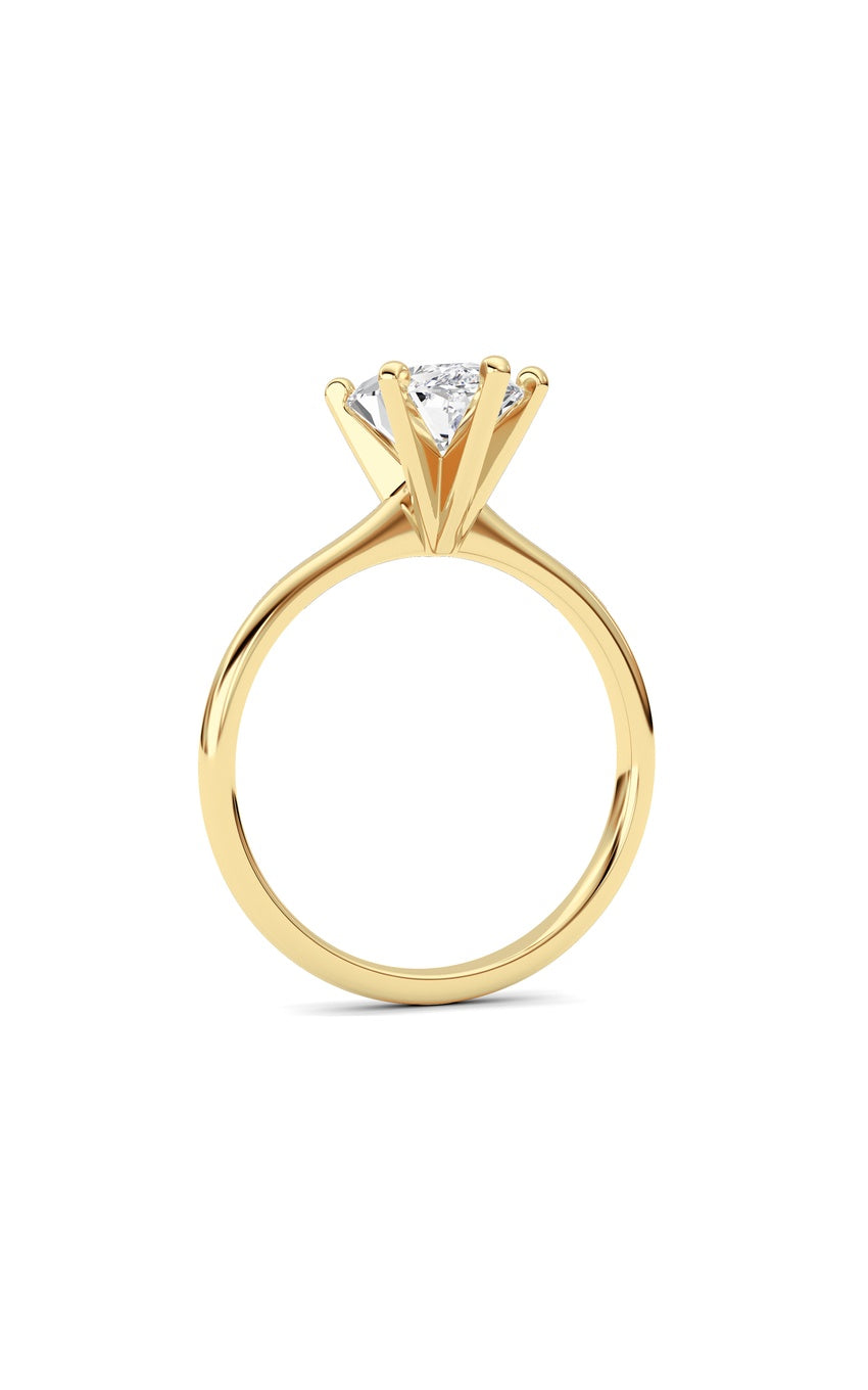2Cttw Marquise Shaped Lab Grown Diamond Classic Solitaire Ring in 14K Gold (F/VS)