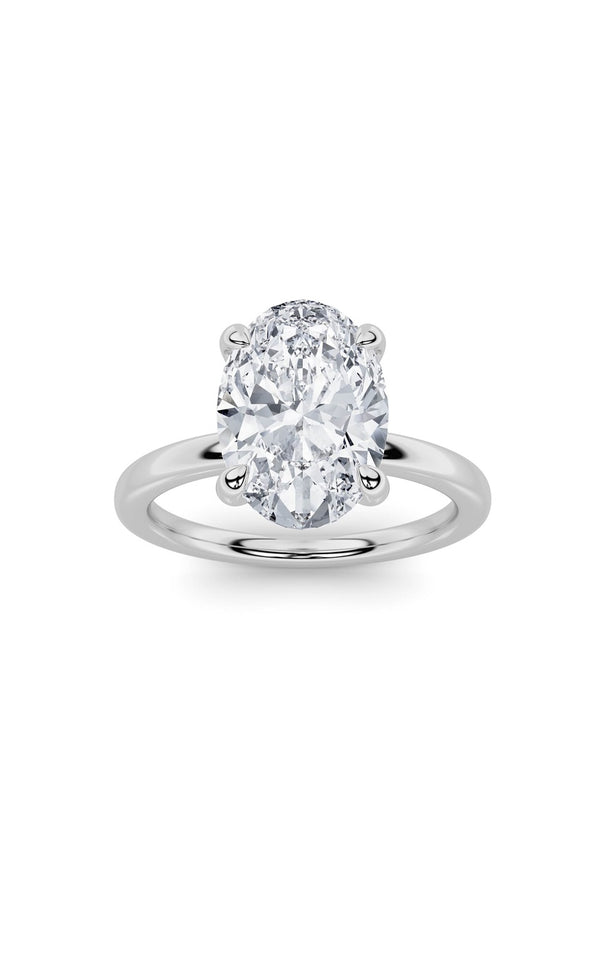 2Cttw Oval Shaped Lab Grown Diamond Classic Solitaire Ring in 14K Gold (F/VS)