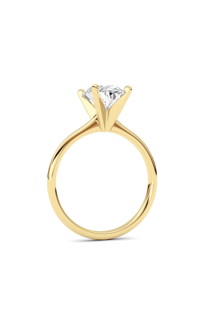 2Cttw Oval Shaped Lab Grown Diamond Classic Solitaire Ring in 14K Gold (F/VS)