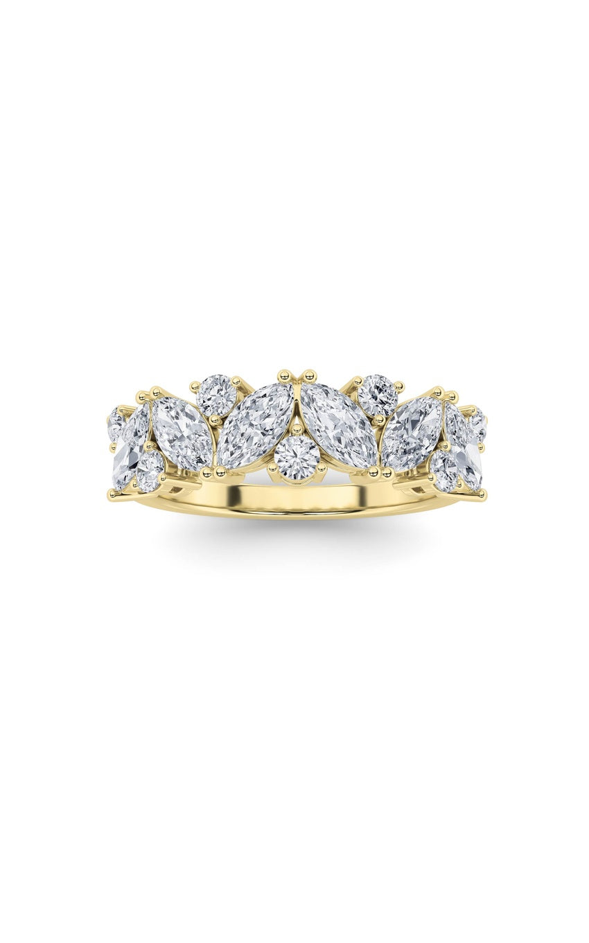 1.5Cttw Marquise Shaped Lab Grown Diamond (G/VS) Ring in 14K Gold