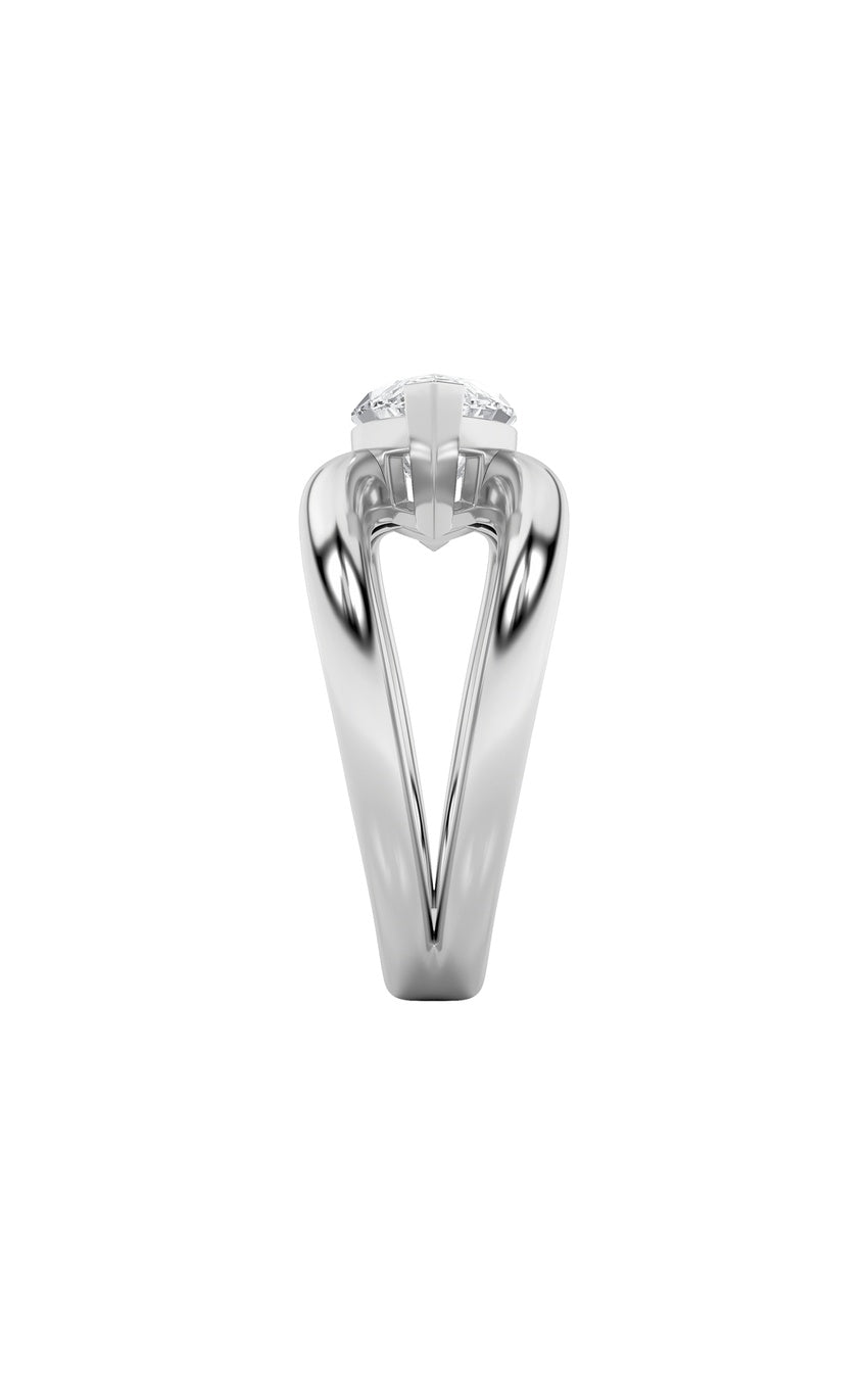 2Cttw Marquise Shaped Lab Grown Diamond (G/VS) East West Solitaire Fancy Ring in 14K Gold