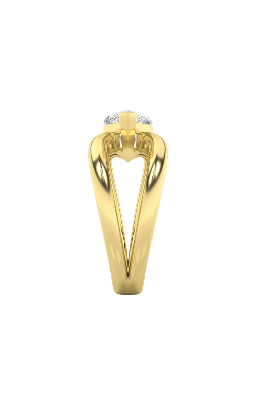 2Cttw Marquise Shaped Lab Grown Diamond (G/VS) East West Solitaire Fancy Ring in 14K Gold