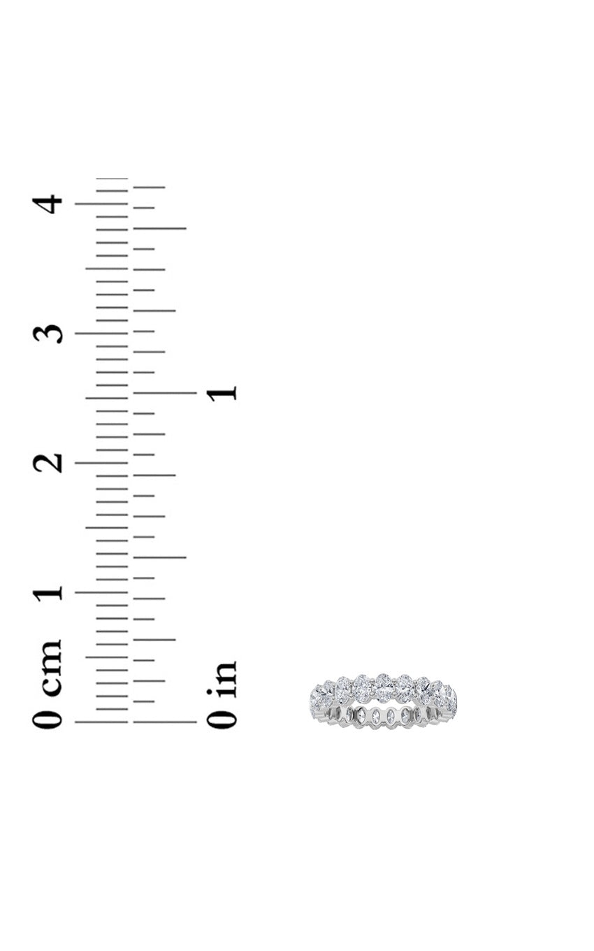 4.25Cttw Oval Shaped Lab Grown Diamond Split Prong Eternity Ring in 14K Gold (F/VS)