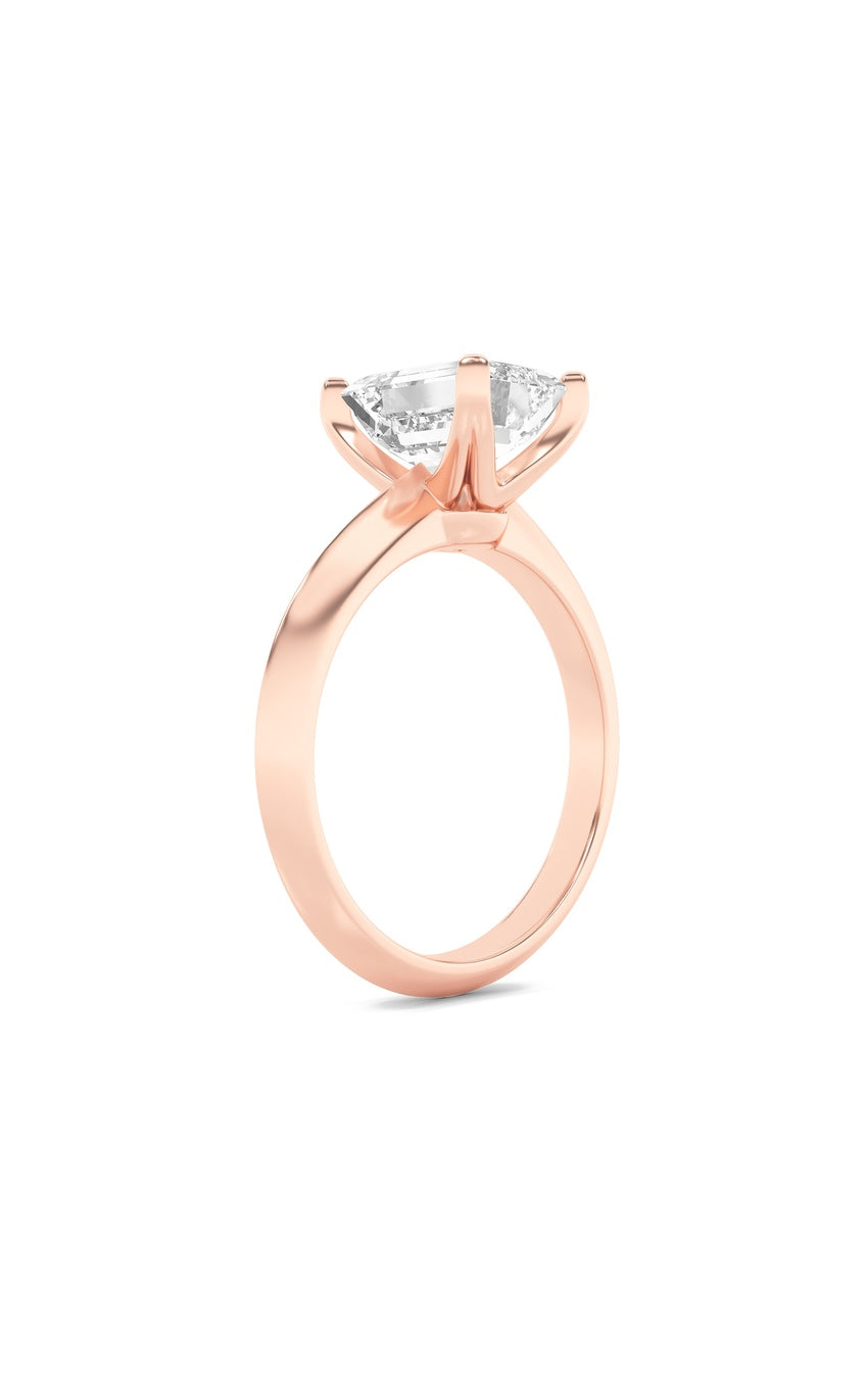 2Cttw Radiant Shaped Lab Grown Diamond (F/VS) Knife Edge Shank Solitaire Engagement Ring in 14K Gold