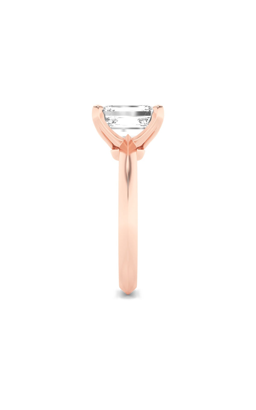 2Cttw Radiant Shaped Lab Grown Diamond (F/VS) Knife Edge Shank Solitaire Engagement Ring in 14K Gold