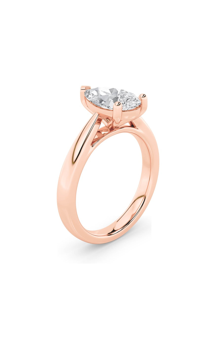 2Cttw Pear Shaped Lab Grown Diamond (F/VS) Classic Shank Solitaire Engagement Ring in 14K Gold