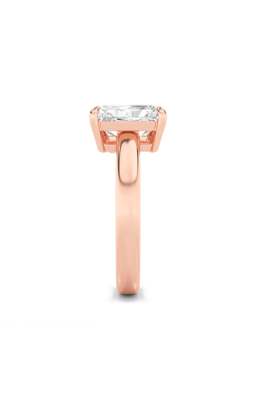 3Cttw Radiant Shaped Lab Grown Diamond (F/VS) Toi et Moi Fashiion Ring in 14K Gold