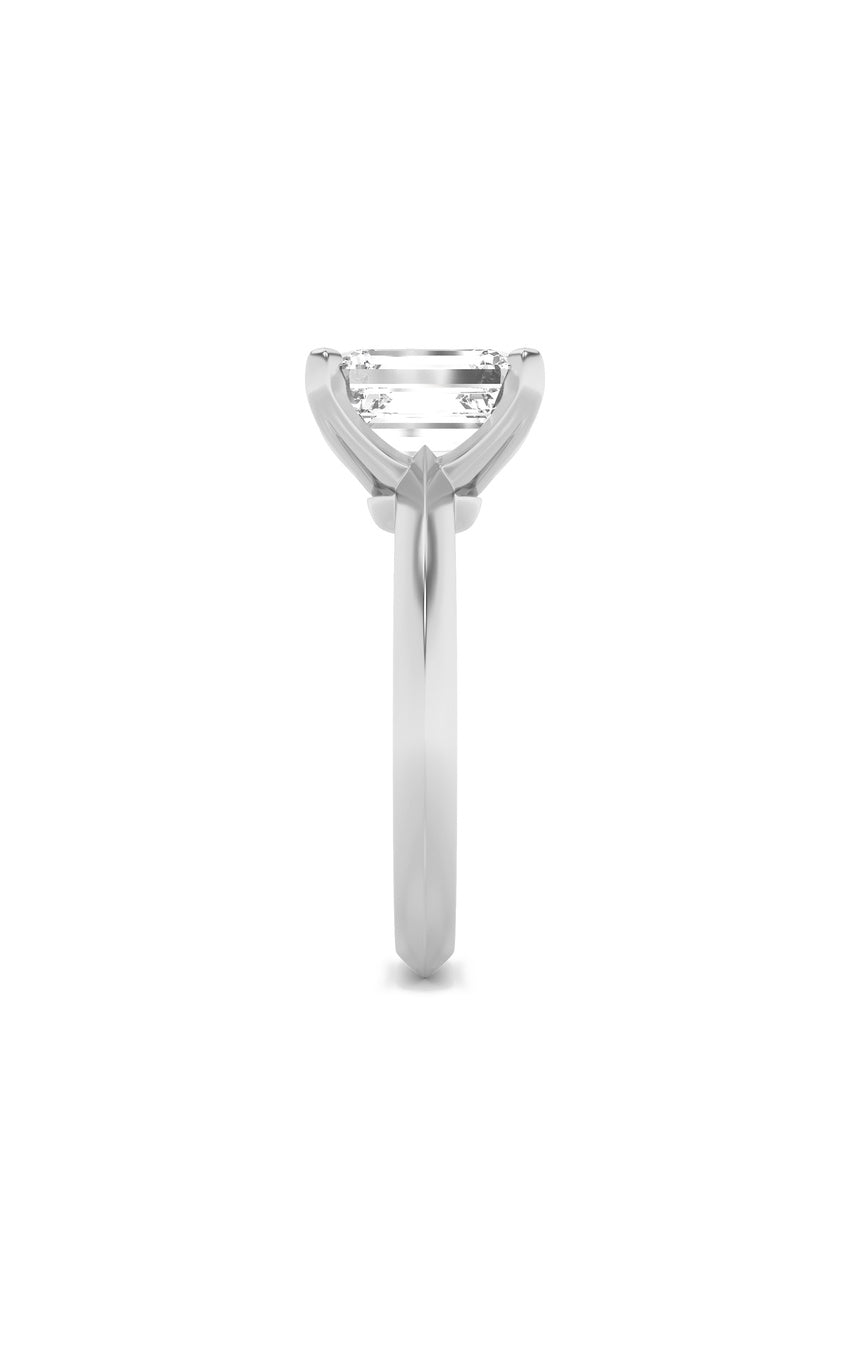 2Cttw Radiant Shaped Lab Grown Diamond (F/VS) Knife Edge Shank Solitaire Engagement Ring in 14K Gold