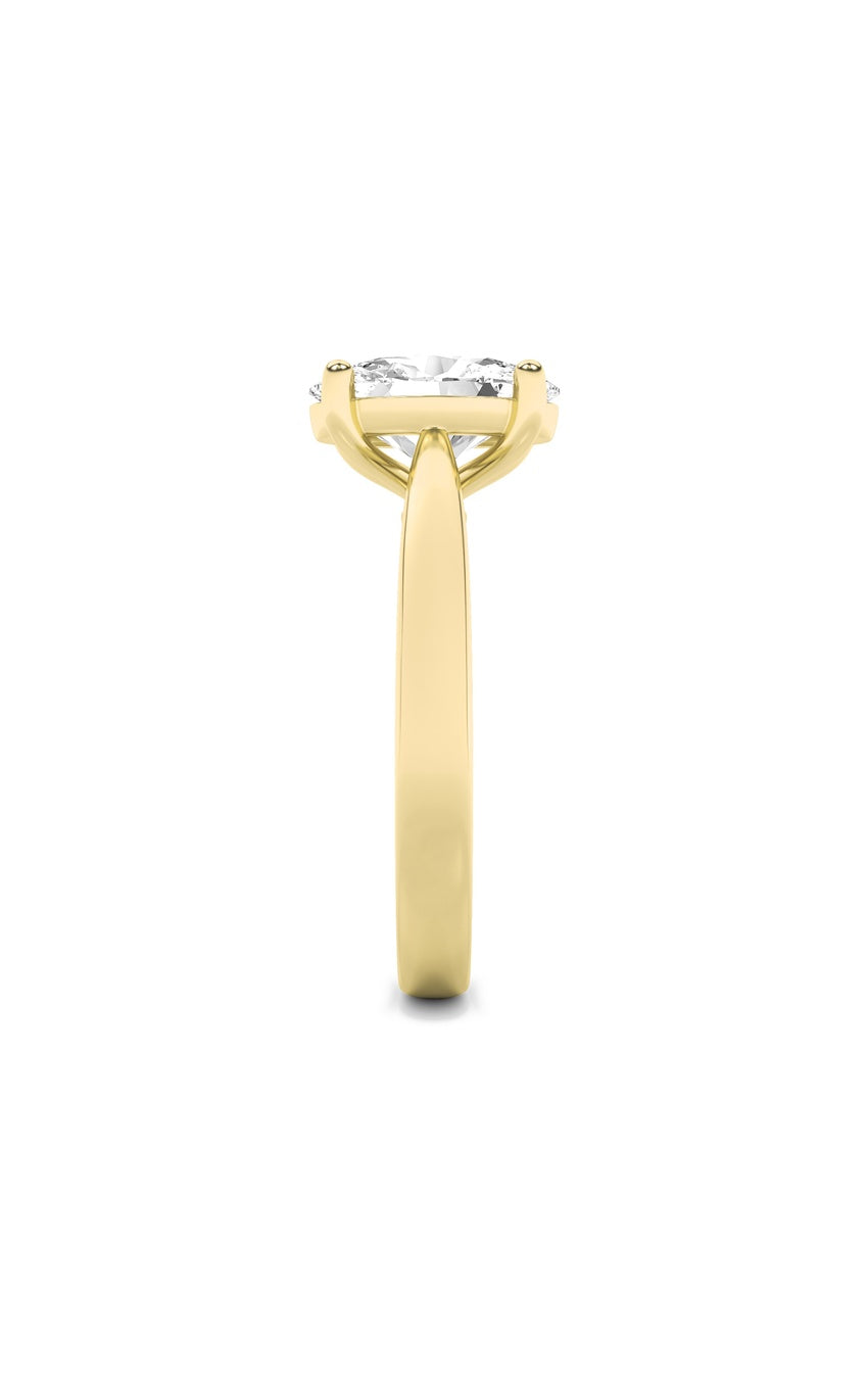 2Cttw Oval Shaped Lab Grown Diamond (F/VS) Classic Shank Solitaire Engagement Ring in 14K Gold