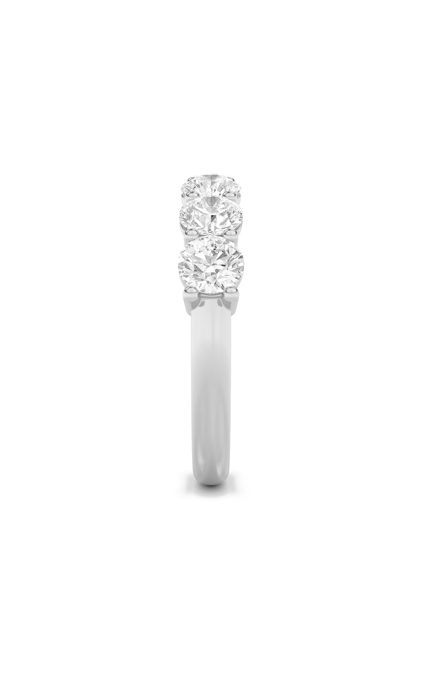 2Cttw Round Shaped Lab Grown Diamond (F/VS) Seven Stone Band Ring in 14K Gold