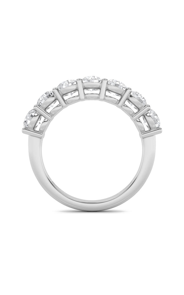 3Cttw Round Shaped Lab Grown Diamond (F/VS) Seven Stone Band Ring in 14K Gold