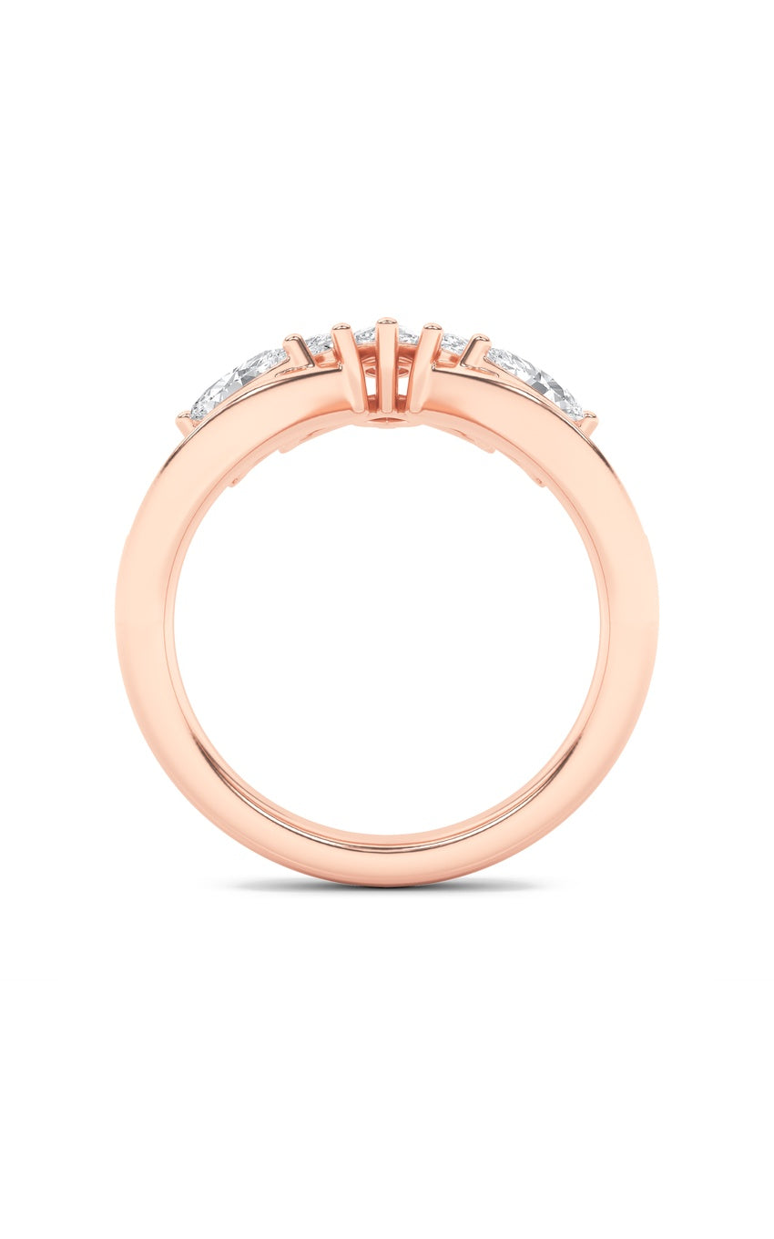 1.5Cttw Marquise Shaped Lab Grown Diamond (F/VVS) Fancy Contour Ring in 14K Gold
