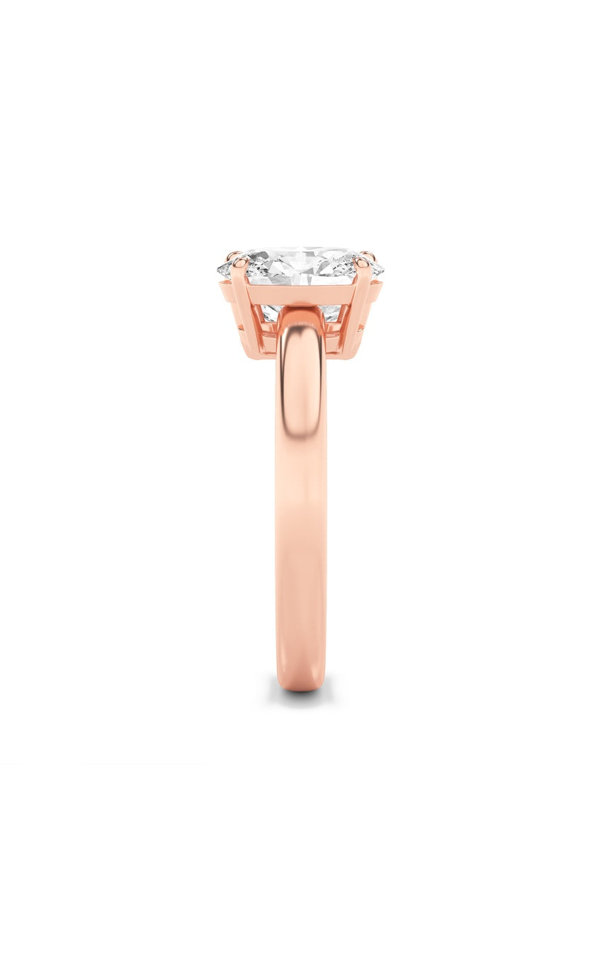 3Cttw Emerald Shaped Lab Grown Diamond (F/VS) Toi et Moi Engagement Ring in 14K Gold