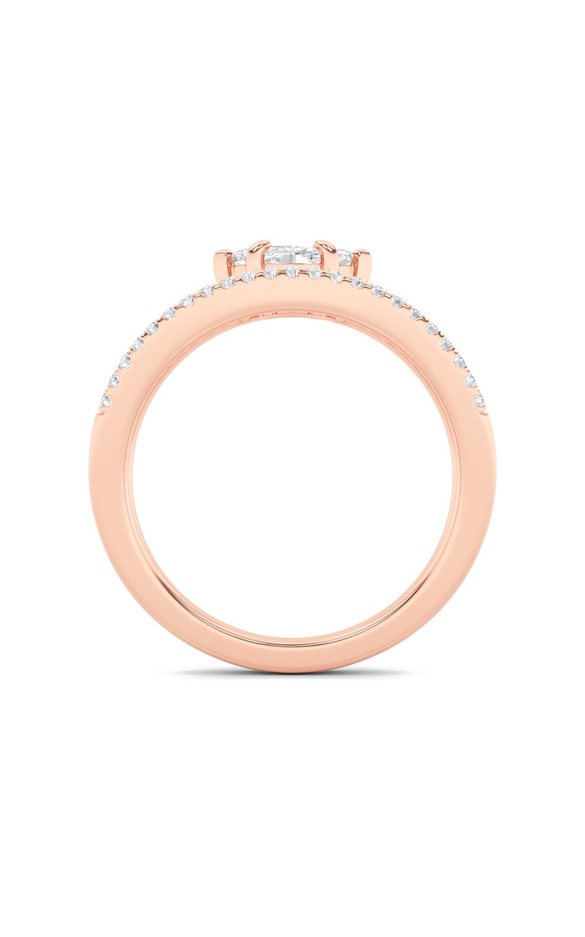 0.5Cttw Marquise Shaped Lab Grown Diamond (G/VS) Fashion Ring in 10K Gold