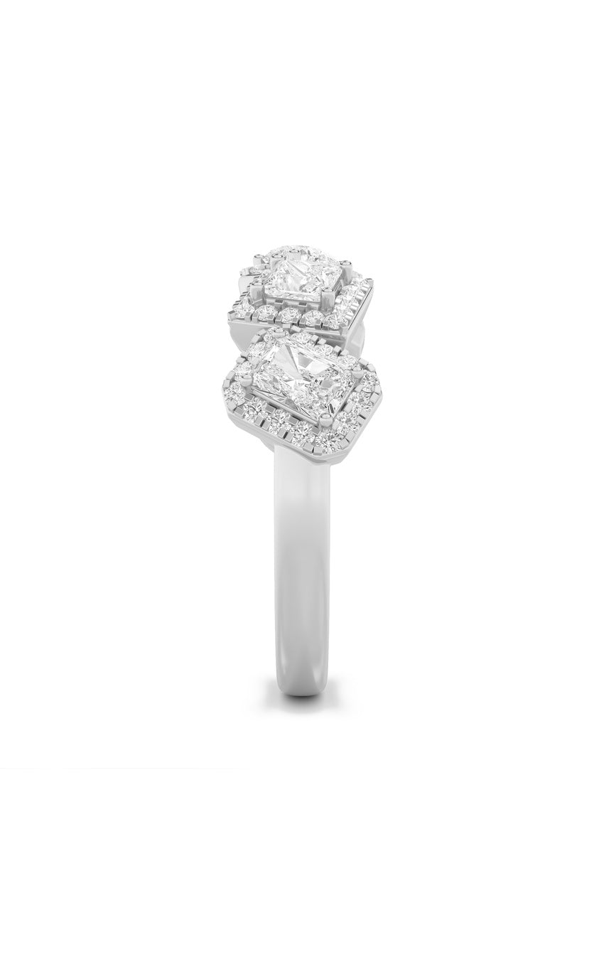 1.5Cttw Mix Shaped Lab Grown Diamond (F/VS) Five Stone Ring in 14K Gold