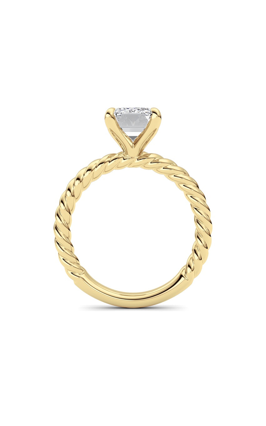 Emerald Lab Grown Diamond (F/VS ) Ring in 14K Gold