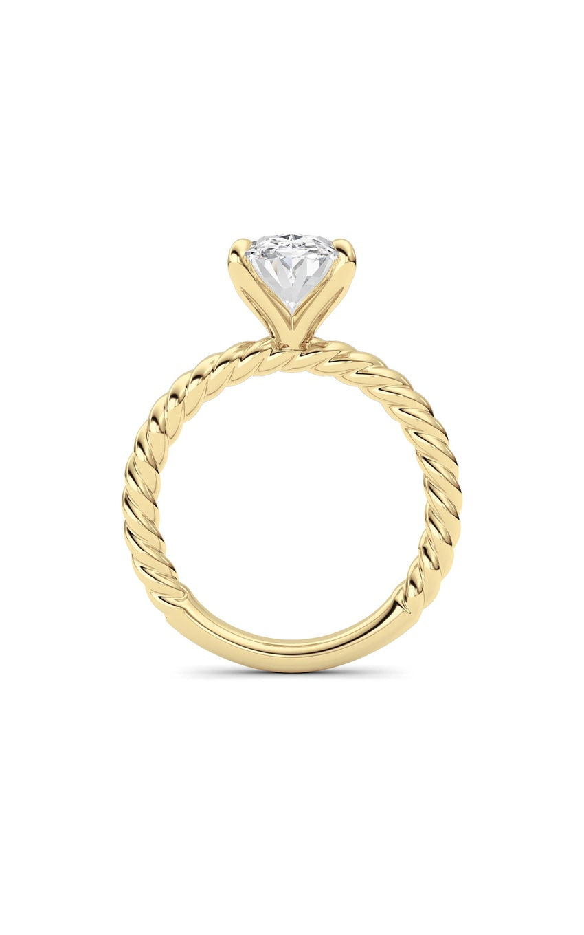 Oval Lab Grown Diamond (F/VS ) Ring in 14K Gold