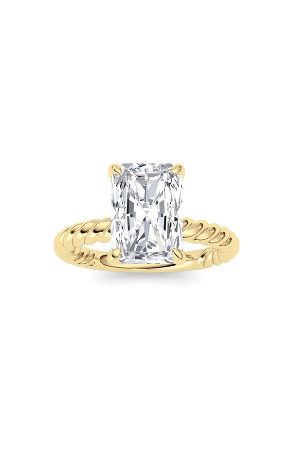 Radiant Lab Grown Diamond (F/VS ) Ring in 14K Gold