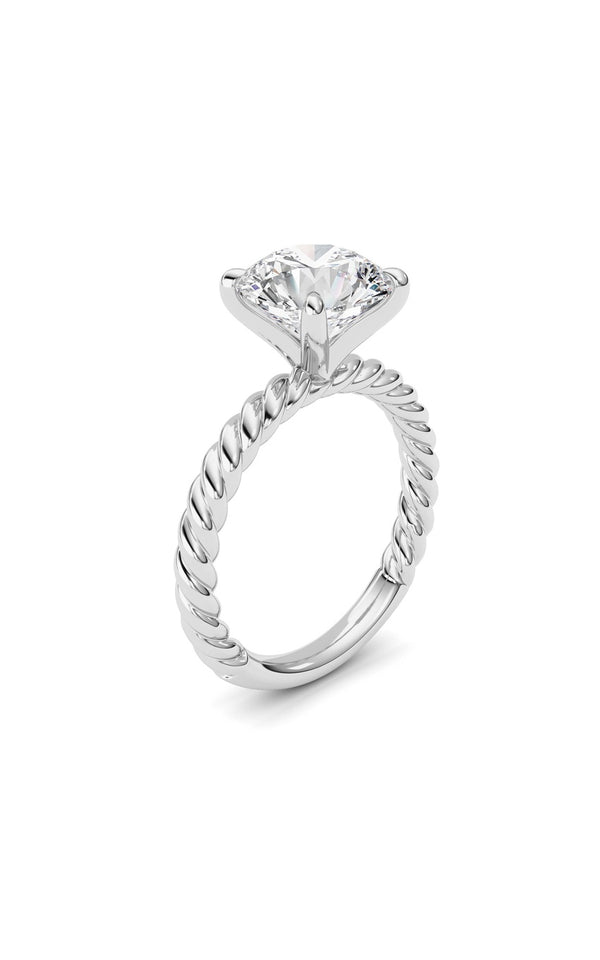 Round Lab Grown Diamond (F/VS ) Ring in 14K Gold