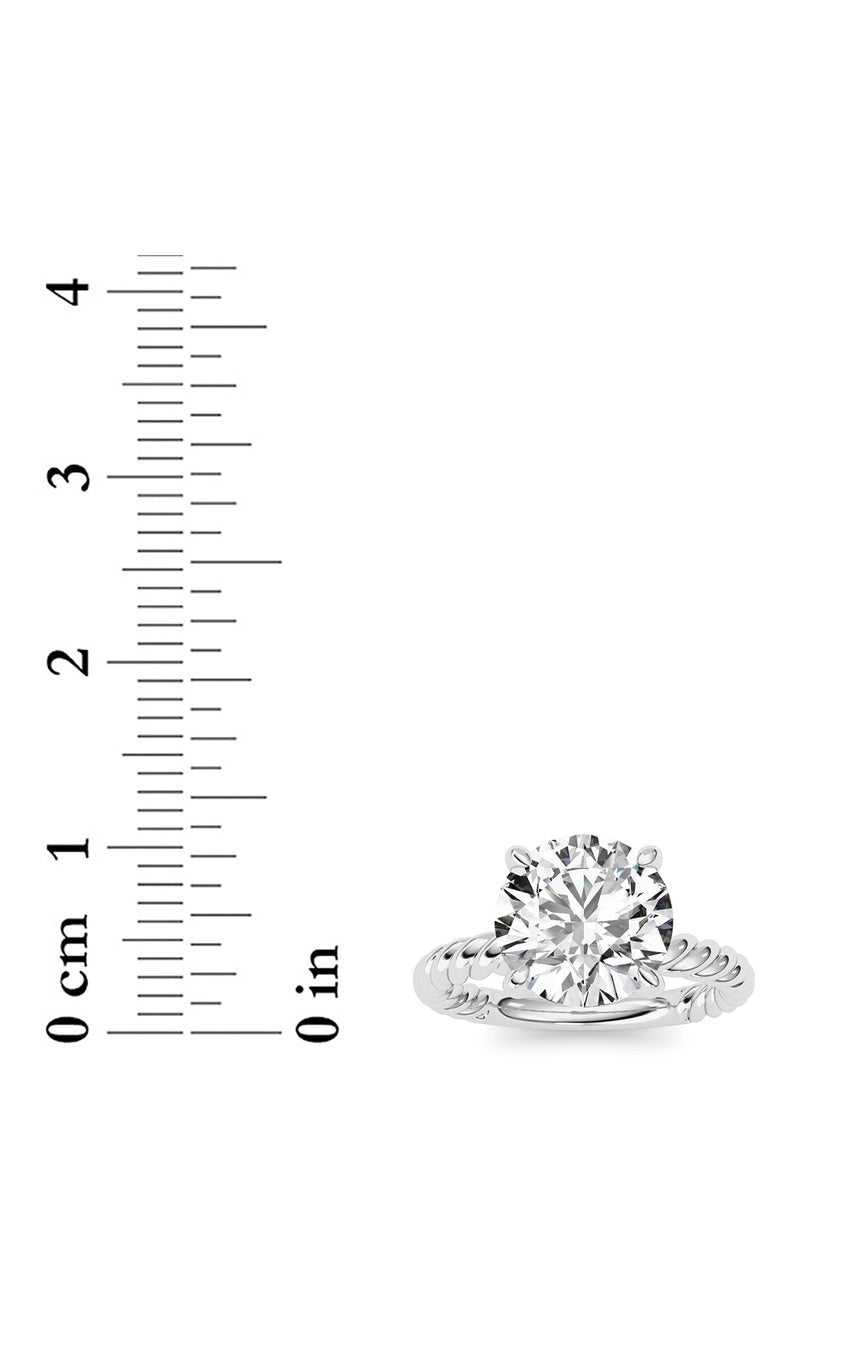 Round Lab Grown Diamond (F/VS ) Ring in 14K Gold