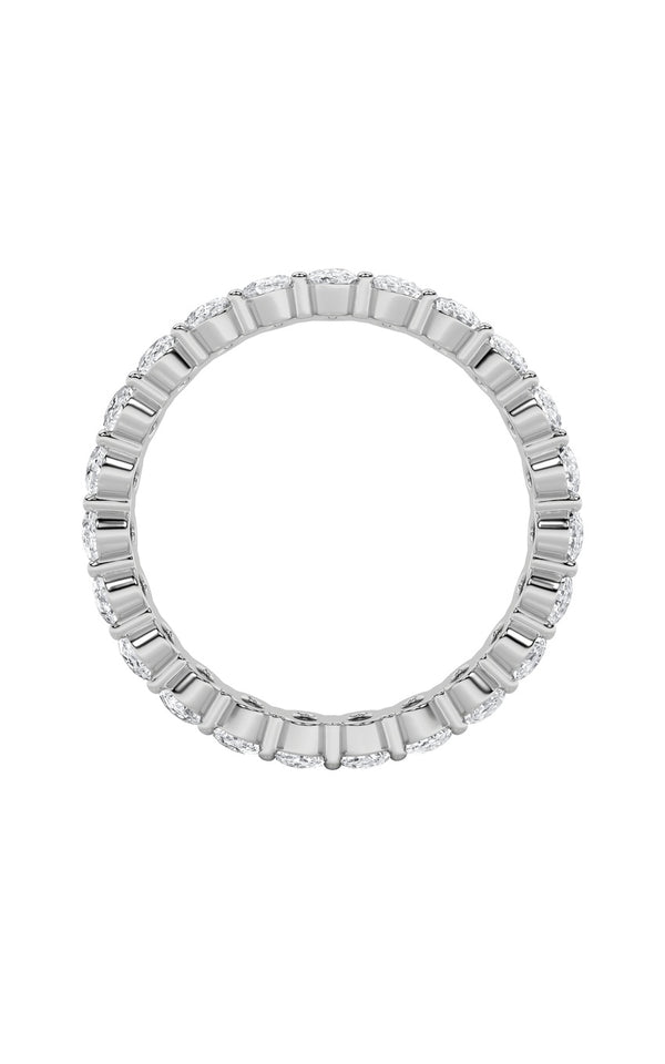 4.5Cttw Oval Shaped Lab Grown Diamond Split Prong Eternity Ring in 14K Gold (F/VS)