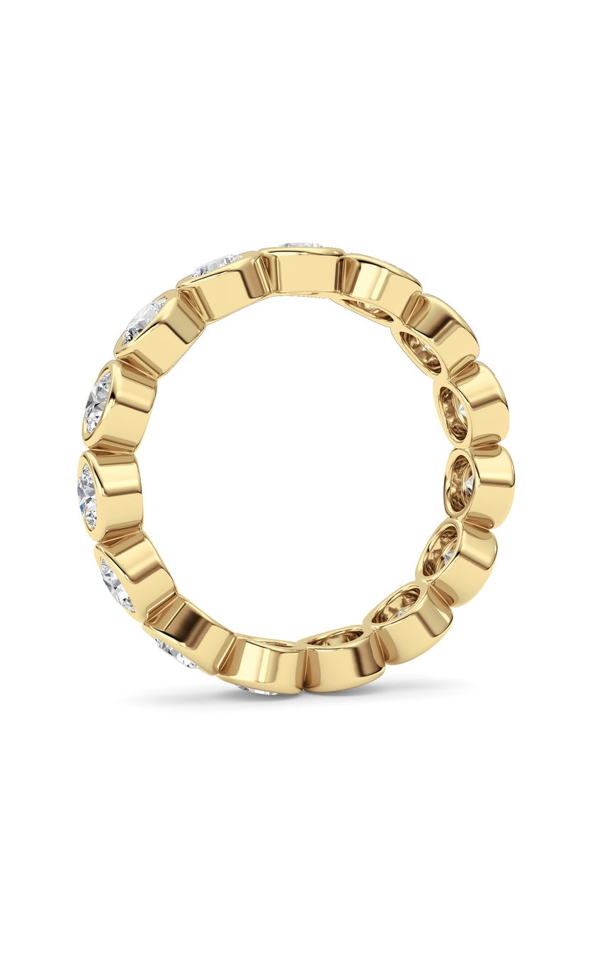 1.5Cttw Round Shaped Lab Grown Diamond (F/VS) Eternity Band Ring in 14K Gold