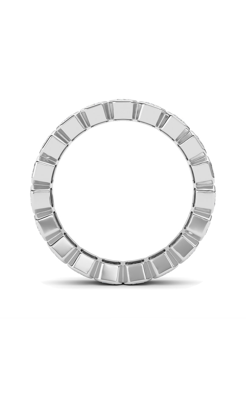 2.2Cttw Emerald Shaped Lab Grown Diamond (F/VS) Eternity Band Ring in 14K Gold
