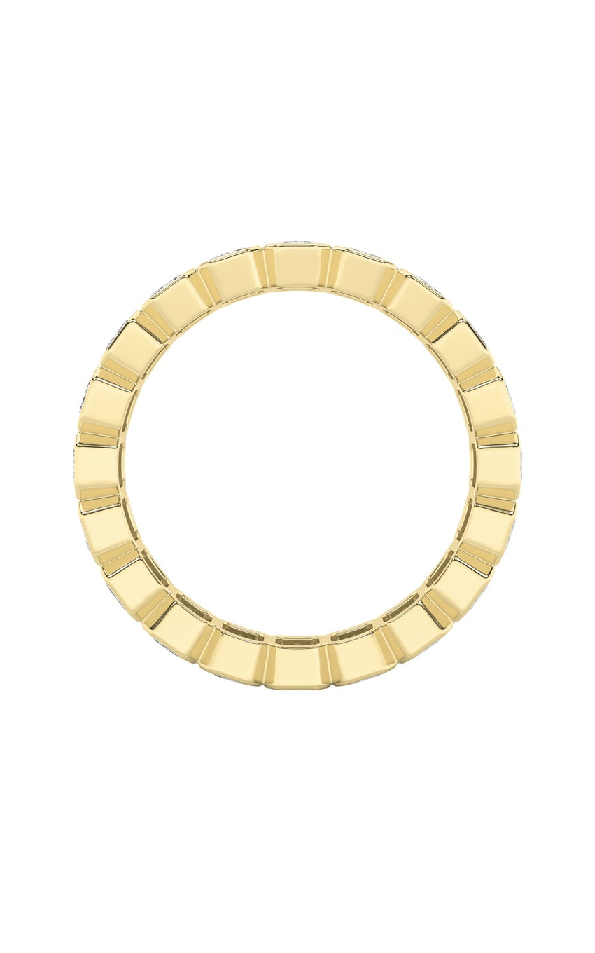 2.5Cttw Emerald Shaped Lab Grown Diamond (F/VS) Eternity Band Ring in 14K Gold