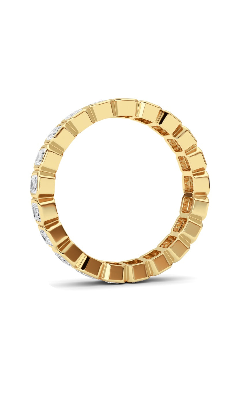 2.6Cttw Emerald Shaped Lab Grown Diamond (F/VS) Eternity Band Ring in 14K Gold